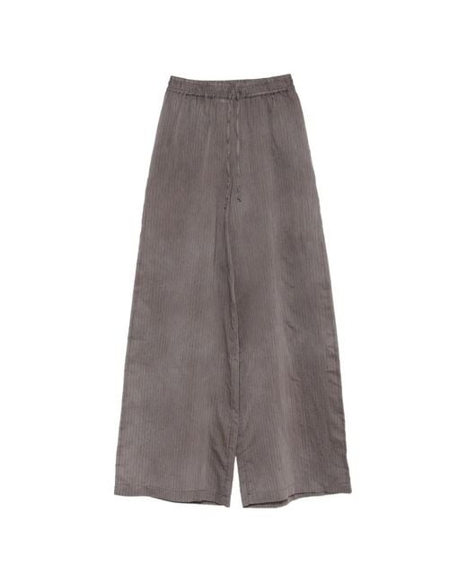Roberto Collina Gray Pantalon À Rayures