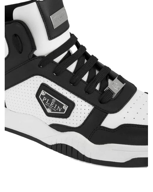 Philipp Plein Black Street King Logo-Detail Sneakers