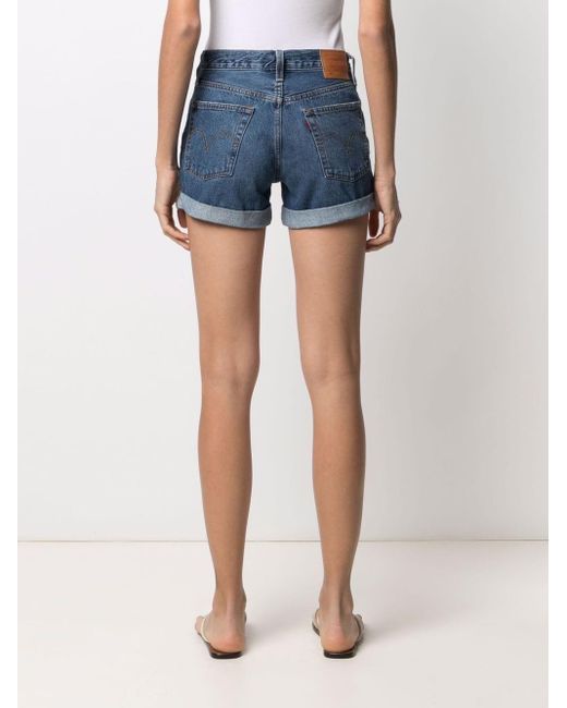 Pantalones vaqueros cortos de talle alto Levi's de Denim de color Azul -  Lyst