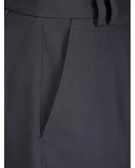 Alberto Biani Blue Front-Slit Midi Skirt