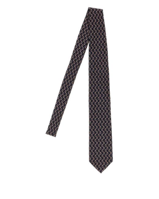 Brioni Stropdas Met Paisley Jacquard in het Black voor heren