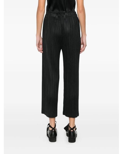 Pleats Please Issey Miyake Black Pleated Trousers
