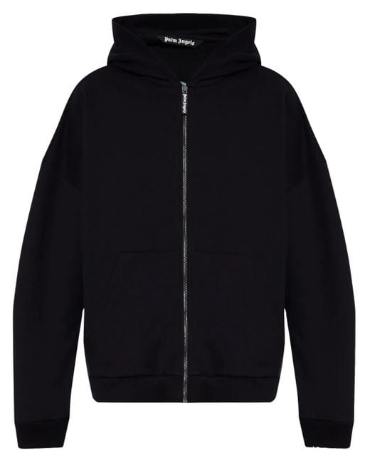 Palm Angels Blue Cotton Hoodie for men
