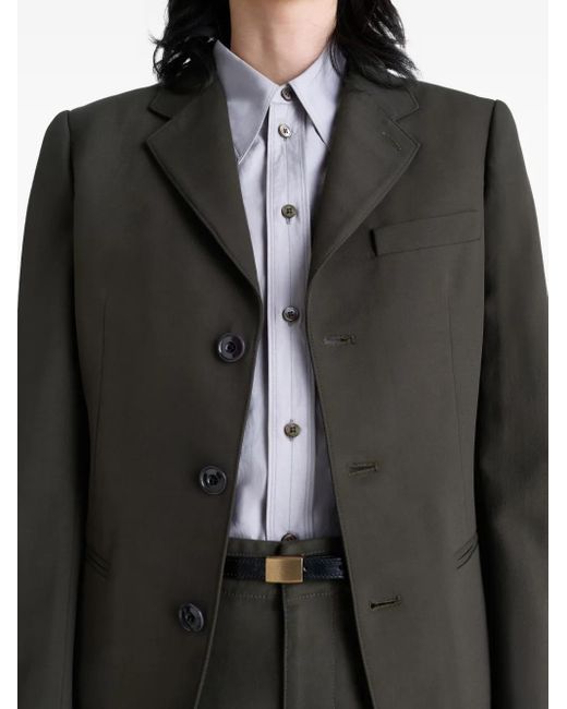 Lemaire Black Single-Breasted Tailored Blazer