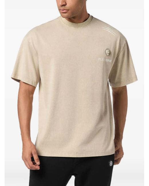 Philipp Plein White Logo-Patch T-Shirt for men