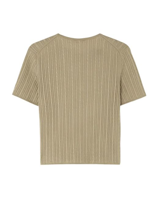 Loro Piana Natural Rimella Cable-Knit Top