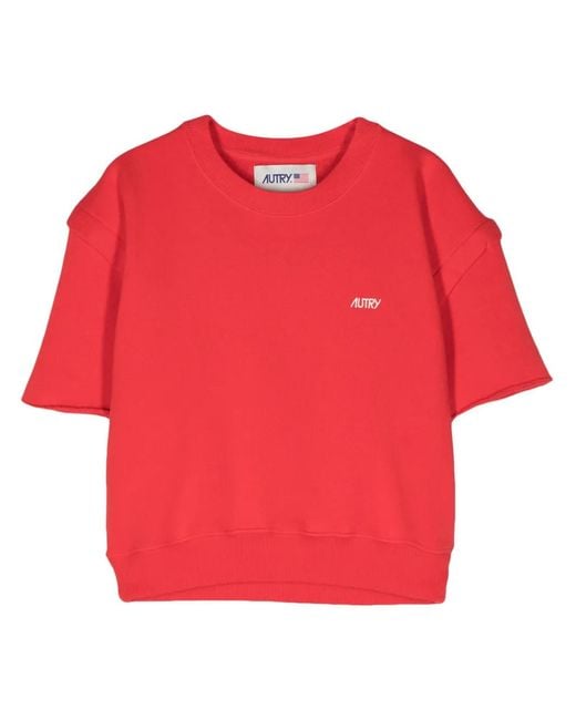 Autry Logo-Embroidered Cotton T-Shirt