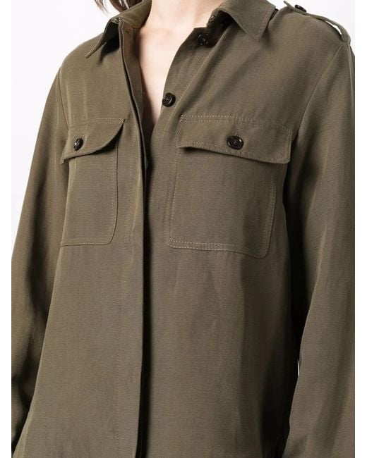 Woolrich Green Fitted Button-Up Shirt