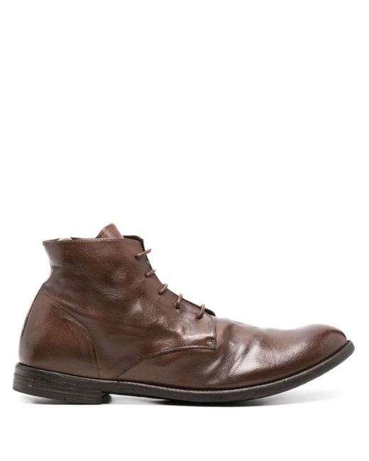 Officine Creative Brown Arc 513 Leather Boots for men