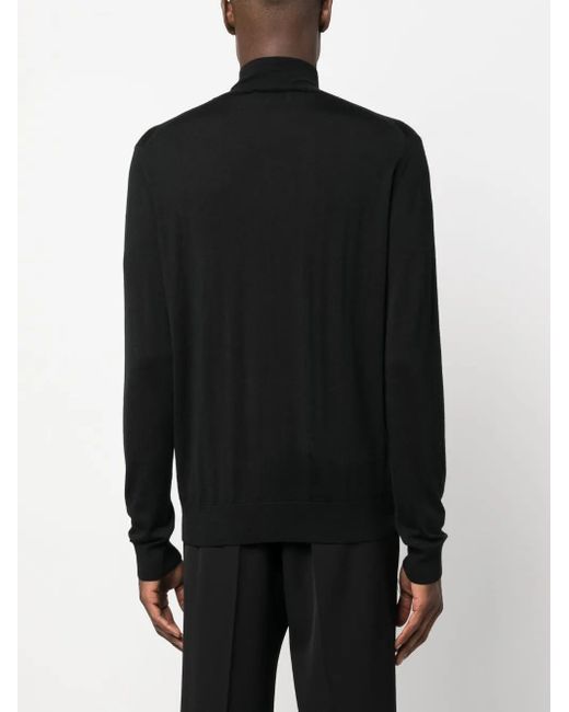 Lanvin Black Roll-neck Wool-blend Jumper for men