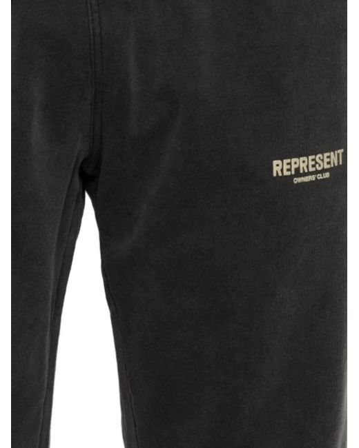 Represent Gray Logo Track Pants for men