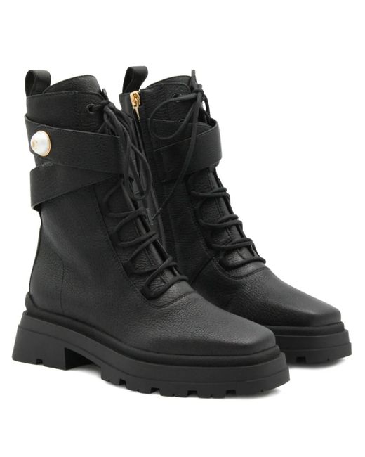 Bottines Lacées À Perles 45 Mm Jimmy Choo en coloris Black