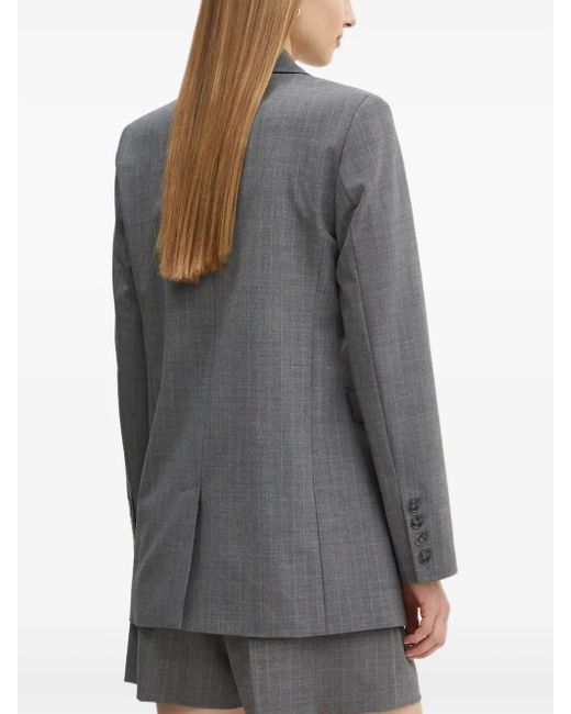 Herskind Gray Pinstripe Double-Breasted Blazer