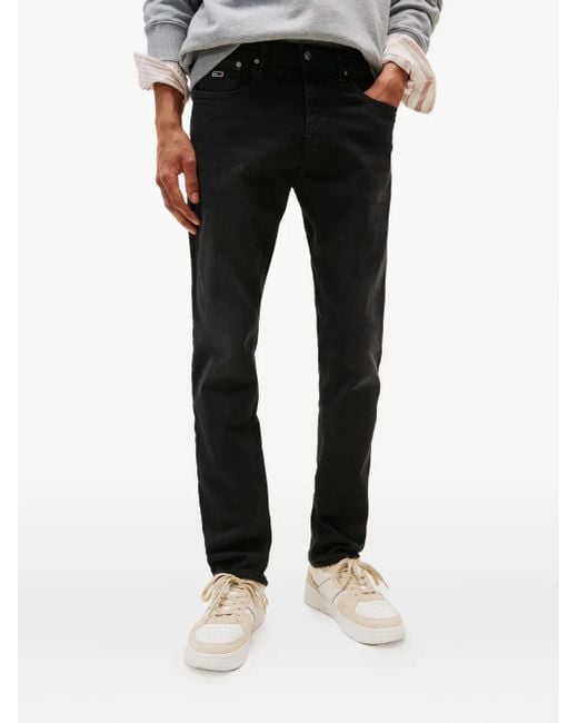 Jeans Slim Scanton di Tommy Hilfiger in Black da Uomo