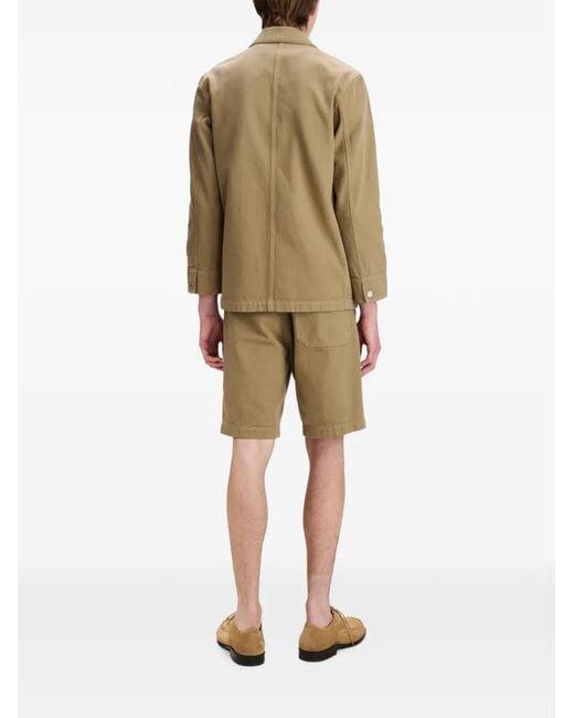 A.P.C. Button-Up Pocket-Detail Jacket in het Natural voor heren
