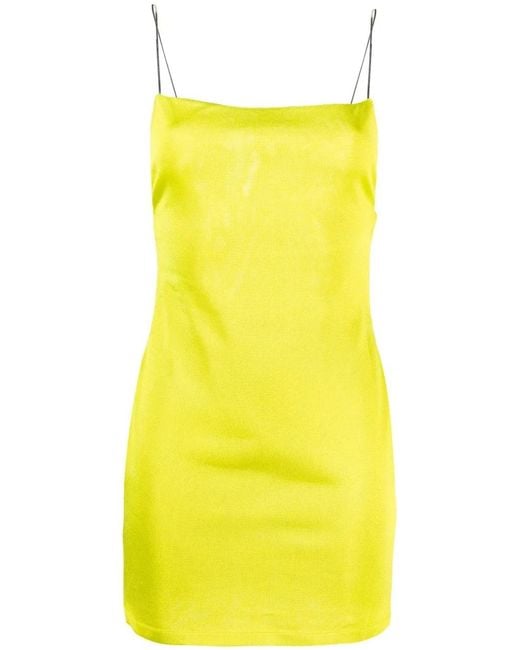 GAUGE81 Yellow Hira Metallic Straps Minidress