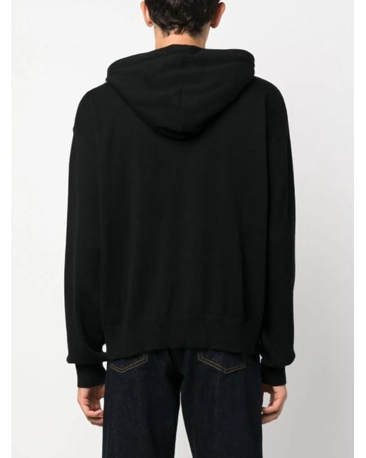 Amiri Black Logo Hooded Cotton Jumper for men