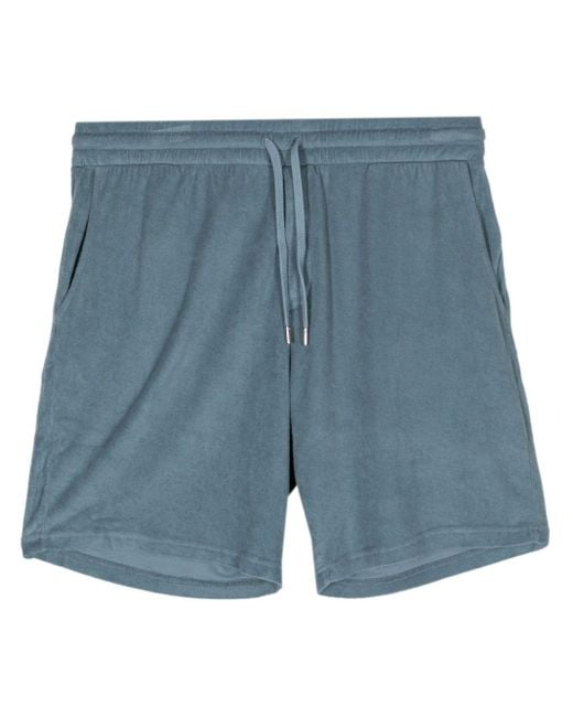 Frescobol Carioca Blue Terry Drawstring Shorts for men
