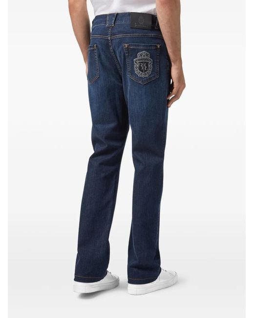 Billionaire Blue Jean À Patch Logo for men