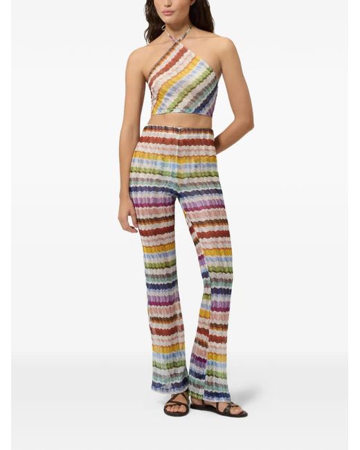 Missoni Yellow Zigzag-Knit Trousers