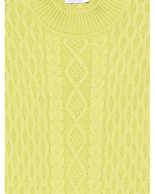 Patrizia Pepe Yellow Wool-Blend Sweater