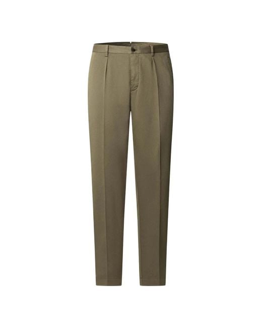 Hackett Green Pressed-Crease Trousers for men