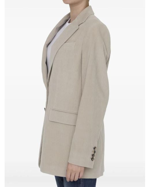 Max Mara Gray Kuban Single-Breasted Blazer