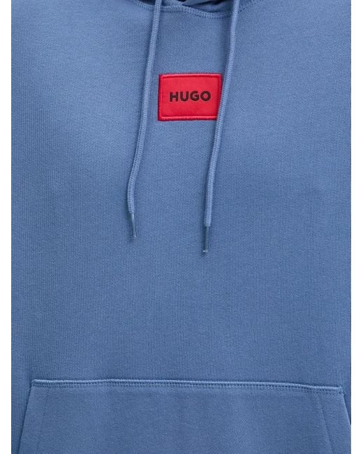 メンズ HUGO ロゴ パーカー Blue
