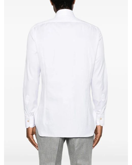 Kiton Button-Up Overhemd in het White voor heren