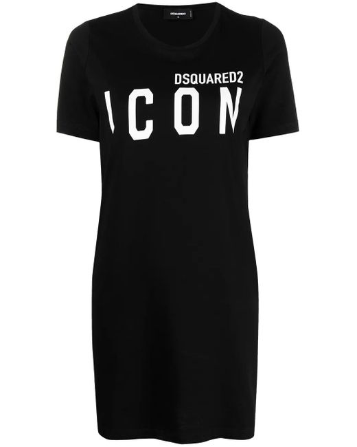 Abito Modello T-Shirt Con Stampa di DSquared² in Black