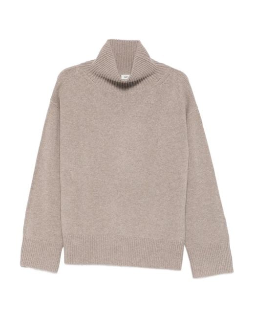 Soft Goat Natural Turtleneck Cashmere Sweater