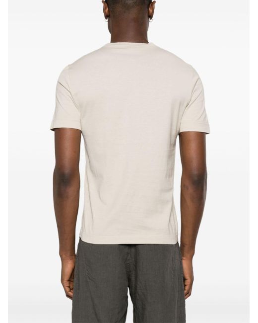 Transit White Short-sleeve Cotton T-shirt for men