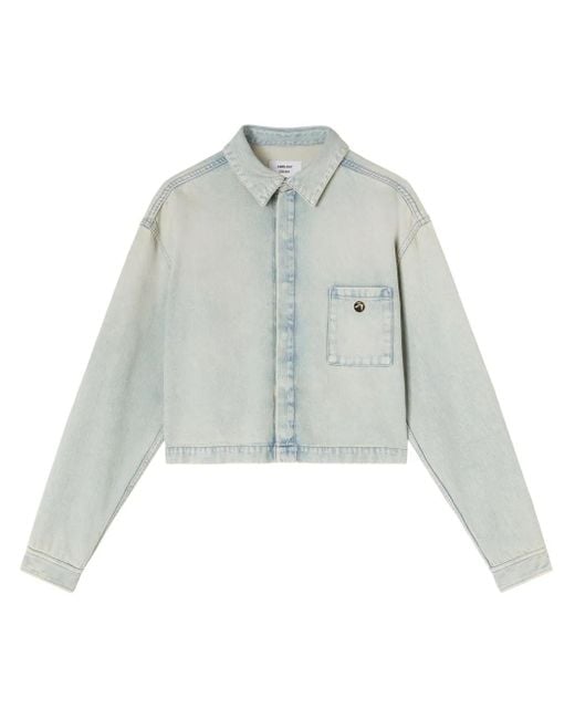 Ambush Blue Logo-Appliqué Denim Jacket