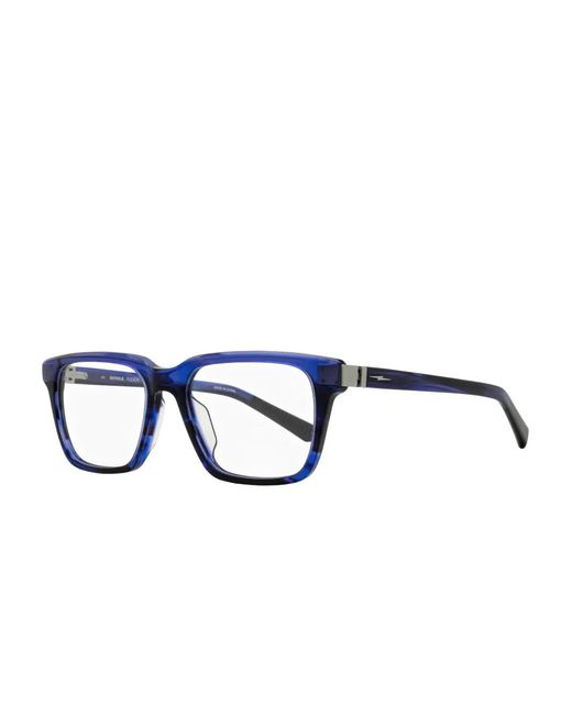 Shinola Blue Flexon Rectangular-Frame Glasses for men