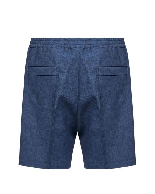 Zegna Blue Elasticated Drawstring Shorts for men