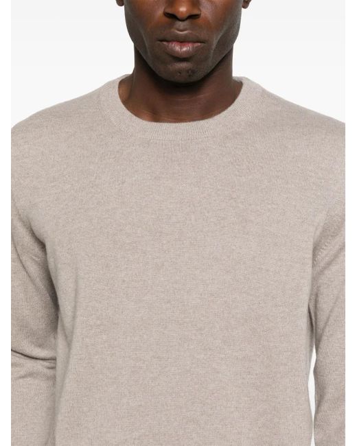 Brunello Cucinelli Klassischer Kaschmirpullover in Natural für Herren