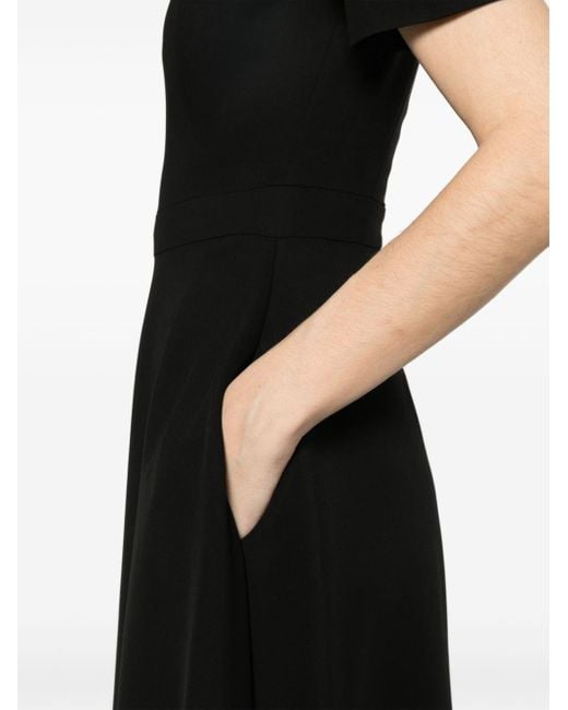 Styland Black Short-sleeve Flared Dress