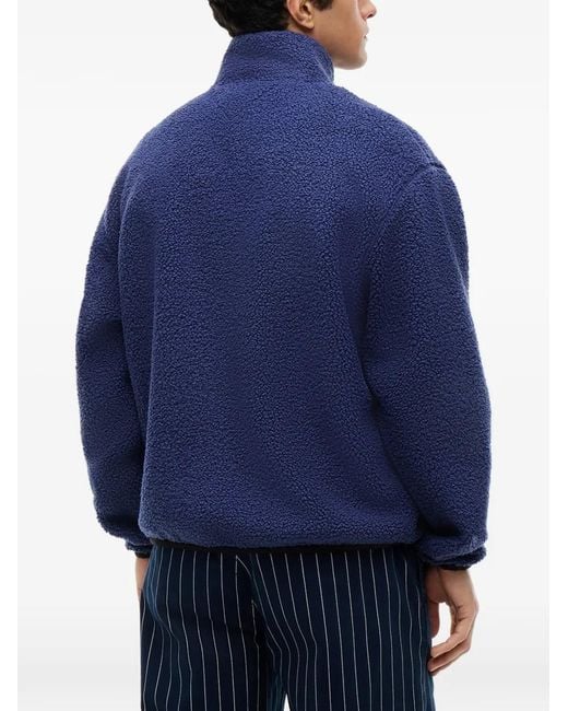 Tommy Hilfiger Blue Fleece Zip-Up Jacket for men