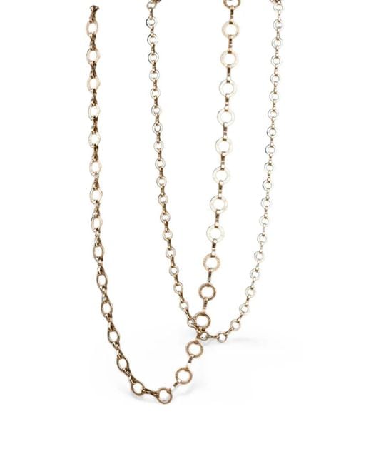 Azlee White Circle-Link Chain Necklace