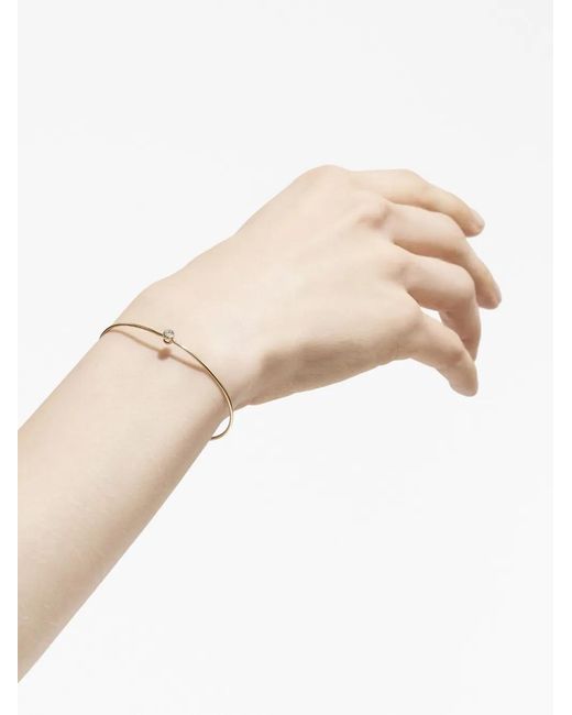 Shihara White 18Kt One Stone Hoop Diamond Bracelet