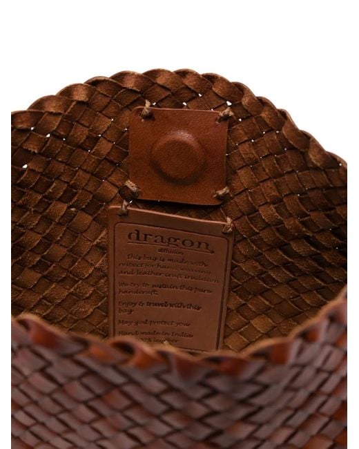 Dragon Diffusion Brown Santa Maria Woven Tote Bag