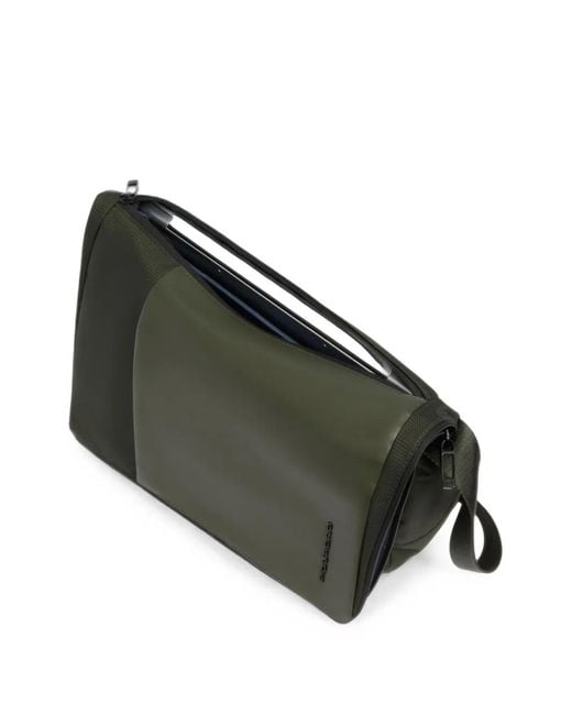 Piquadro Green Convertible 13.3" Logo-Plaque Foldover Laptop Bag for men