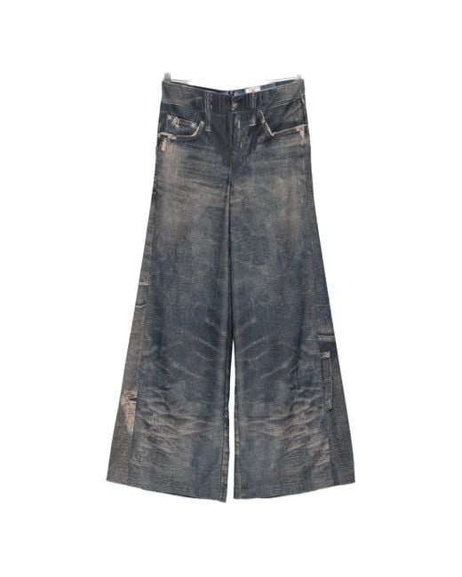 Bye Gray Faded Palazzo Pants