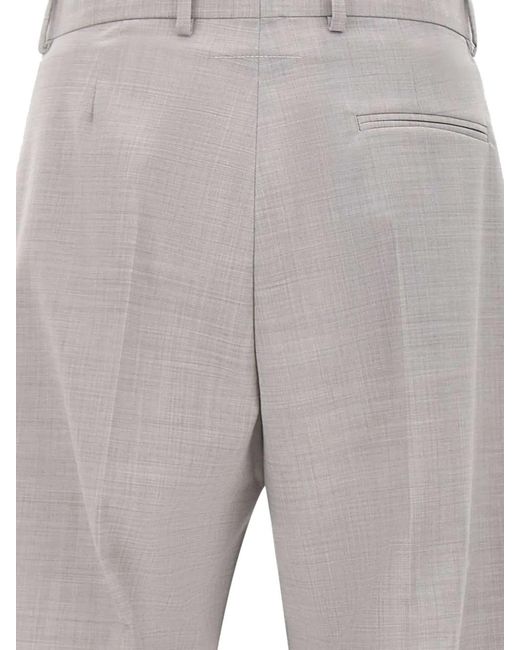 MM6 by Maison Margiela Gray Hidden Placket Tailored Trousers for men