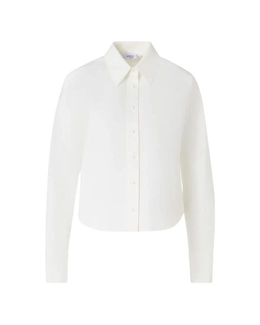 Akris White Long-Sleeve Button-Up Shirt