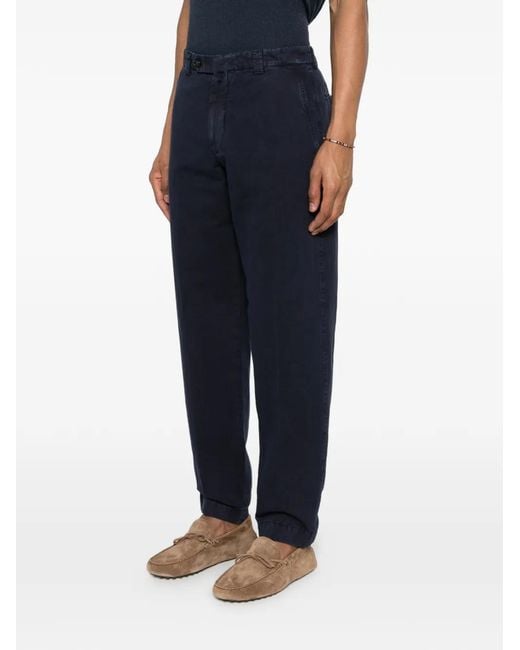 Berwich Blue Buttoned Trousers for men