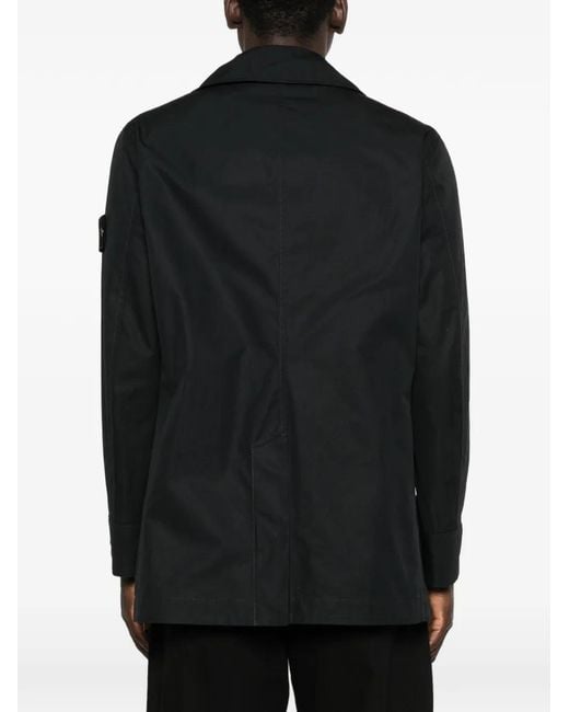 Stone Island Black Buttoned Pocket Jacket for men