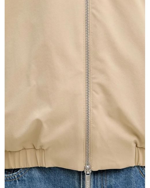 Karl Lagerfeld Natural Zip-Up Elasticated-Hem Jacket for men