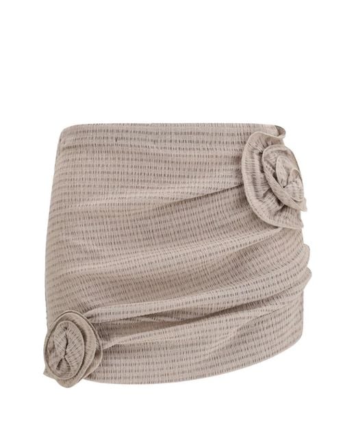 Magda Butrym Natural Honeycomb Knit Skirt