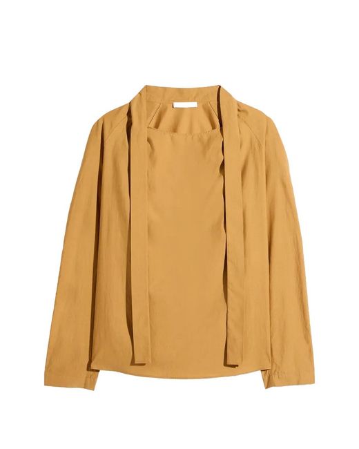 Lemaire Metallic Ascot Tie-Fastening Blouse